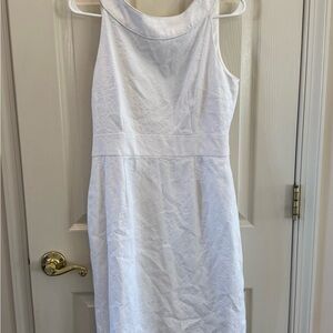 White House Black Market White Textured Midi Dress